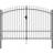 vidaXL Fence Gate Double Door with Spike Top 300x225cm