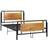 vidaXL Bed Frame Metal Mdf 90cm Sengeramme 120x200cm