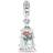 Pandora Disney Beauty And The Beast Enchanted Rose Dangle Charm - Silver/Multicolour