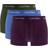 Calvin Klein Cotton Stretch Low Rise Trunks 3-pack - Cheshire Purple/Active Blue/Army