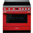 Smeg CPF9IPR Portofino Rustfrit stål, Rød