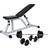 vidaXL Exercise Bench Set with Barbell and Dumbbells 60.5kg