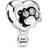 Pandora Sparkling Paw Print & Heart Charm - Silver/Transparent