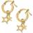 ChloBo Double Star Small Hoop Earrings - Gold