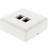 Deltaco Wall Outlet 2-port