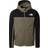 The North Face Boy's Slacker Zip-up Hoodie - Burnt Olive Green-TNF Black