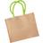 Westford Mill Classic Jute Shopper - Natural/Lime Green