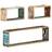 vidaXL - Wall Shelf 80cm 3pcs