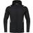JAKO Kid's Challenge Hooded Leisure Jacket - Black Melange/White