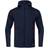 JAKO Challenge Hooded Leisure Jacket Unisex - Seablue Melange/Maroon