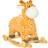 Homcom 2-IN-1 Kids Plush Ride-On Rocking Gliding Horse Giraffe-shaped Yellow