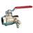 PETTINAROLI F x f fullway ball valve with drain-off and red steel lever