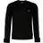 Lacoste Men's Crew Neck Lettered Colorblock Sleeved Fleece Sweatshirt - Black