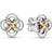 Pandora Two-Tone Flower Stud Earrings - Silver/Gold