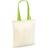 Westford Mill Bag For Life Contrast Handles - Natural/Lime Green