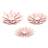 PartyDeco Pappersdekorationer Blommor Rosa 3-pack