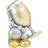 Amscan AirLoonz Gold Ballon Skulptur