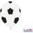 PartyDeco Ballong med fotboll 30 cm, 6 st