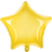 PartyDeco Foil Ballons Star 48cm Yellow