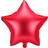 PartyDeco Foil Ballons Star 48cm Red