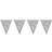 Folat Bunting Silver 25th Anniversary 10 metres, 15 Triangle flags each flag measures approx. 30x22cms. Plastic