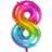 Folat Folieballon Yummy Gummy Rainbow Cijfer 8