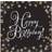 Amscan 10022269 Happy Bithday Luncheon Napkins Glittery Gold-33cm-16 Pcs