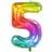 Folat Folieballon Yummy Gummy Rainbow Number 5 81 cm