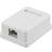 Deltaco shielding network wall socket, Surface FTP 1xRJ45, Cat6A,white