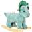 Homcom Kid Plush Ride-On Rocking Horse Triceratops-shaped Toy Rocker