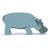 Tender Leaf safarihäst Hippopotamus junior 9,5 cm träblå