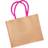 Westford Mill Classic Jute Shopper Bag 2-pack - Natural/Fuchsia