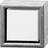 Creativ Company ArtistLine Canvas with frame, depth 3 cm, size 14x14 cm, antique silver, white, 1 pc