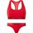 Calvin Klein Modern Cotton Bralette And Thong Set - Rustic Red Metallic