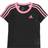 Adidas Girl's 3-Stripes T-shirt - Black/Pink