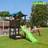Jungle Gym Hut legetårn komplet inkl. swing module xtra og rutschebane, grundmalet sort 806-282SX