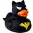 Lilalu gummianka Dark Duck junior 8,5 cm svart/gul/orange