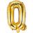 PartyDeco Letter Balloons 'Q' 35 cm Gold