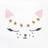 PartyDeco Servetter Vit Meow Party