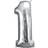 Amscan Sifferballong 1 Silver 66 cm
