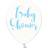 PartyDeco Babyshower Ballon transparent BLÅ