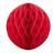PartyDeco Rød Honeycomb 40 cm Rund