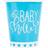 Unique 73386 Blue Hearts Baby Shower Paper Cups, 9 oz 8 Pcs, 8 Count (Pack of 1)