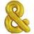 Amscan 9909607-Gold & Symbol SuperShape Foil Balloon, Gold