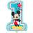 Amscan Anagram 3434301 Disney Mickey Mouse 1st Birthday Foil SuperShape Balloon 28 Inch, Blue, One Size