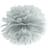 PartyDeco Sølv papir pompom, 25 cm