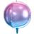 PartyDeco Rund Folie Ballon, Lilla/Blå