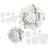 Creativ Company Papirblomster, diam. 15 25 cm, 230 g, hvid, 2 stk. 1 pk