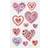 Creativ Company Diamond stickers, ark 15x16,5 cm, hjerter, 1ark