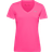 Under Armour Tech V Neck T-shirt Women - Cerise/Metallic Silver